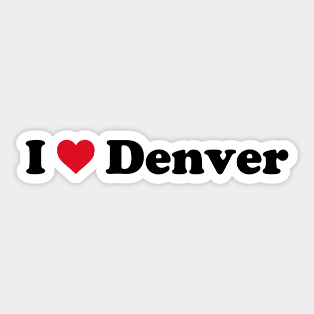 I Love Denver Sticker by Novel_Designs